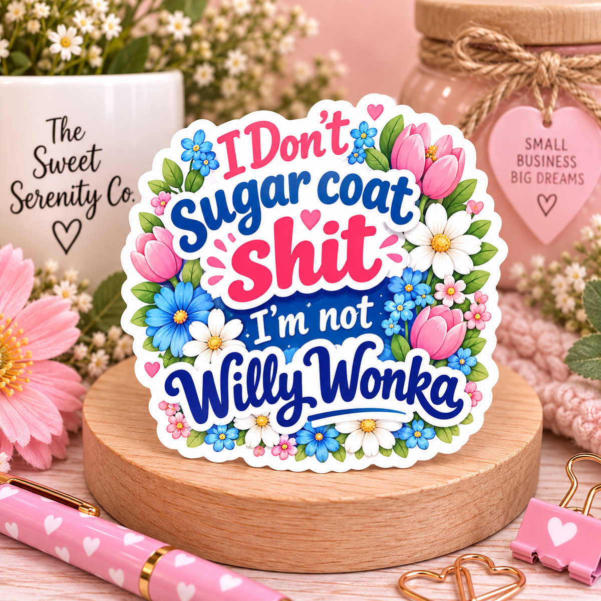 Willy Wonka Sticker, Hand-drawn cute stationery sticker, Funny and charming gift, Small batch handmade