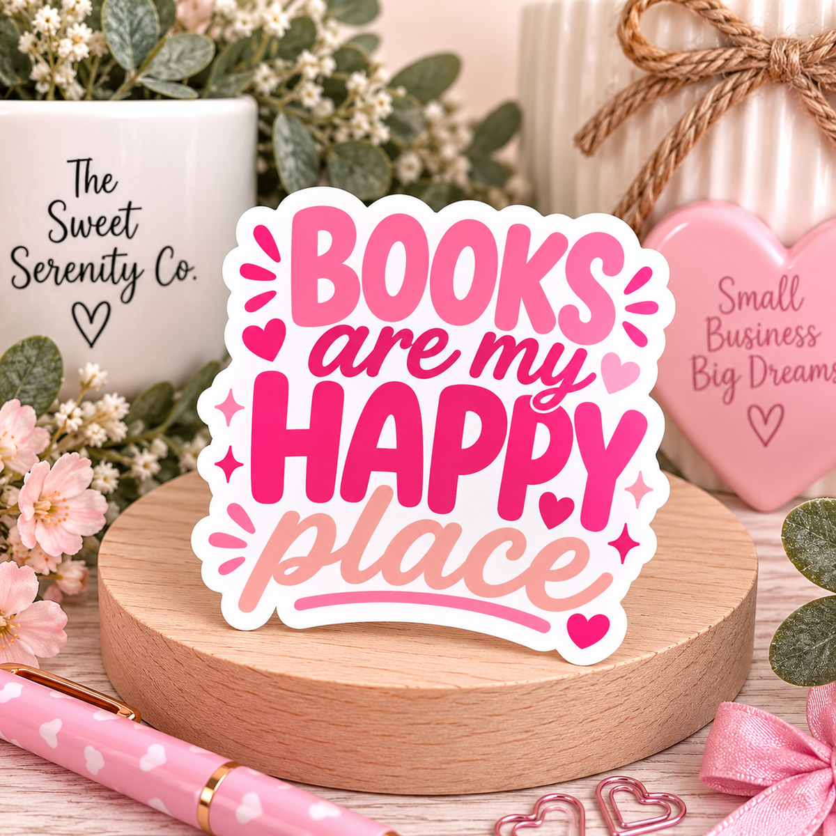 Book Lover Vinyl Decal, Bookish Aesthetic Sticker, Reading Lover Gift, Cozy Girl Planner Sticker, Handmade Sticker
