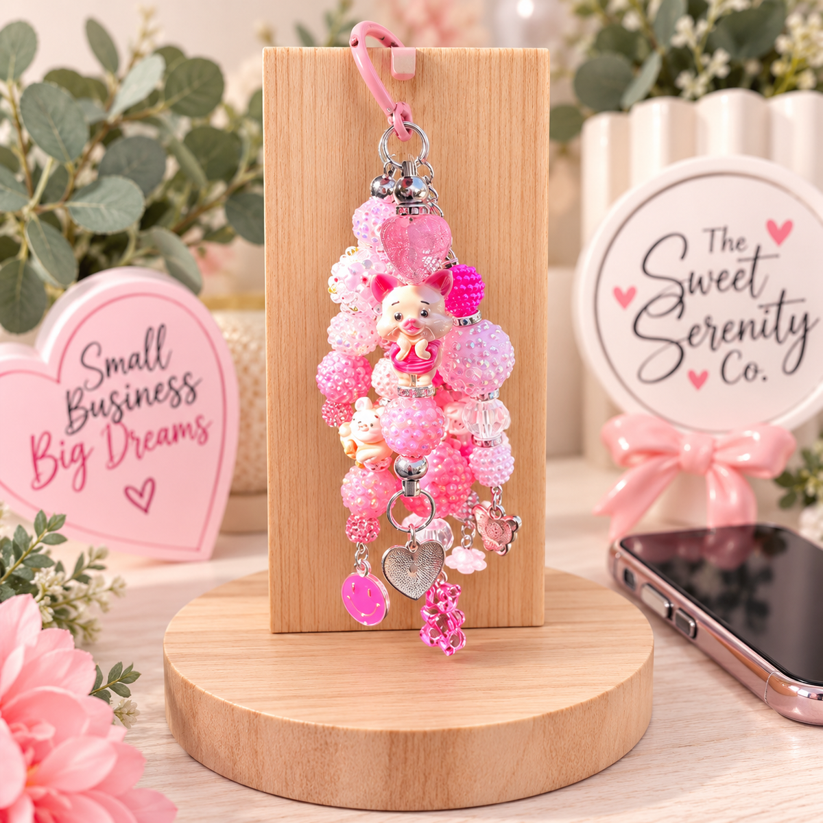Cute Beaded Purse Charm - Versatile Keychain & Mirror Charm Gift
