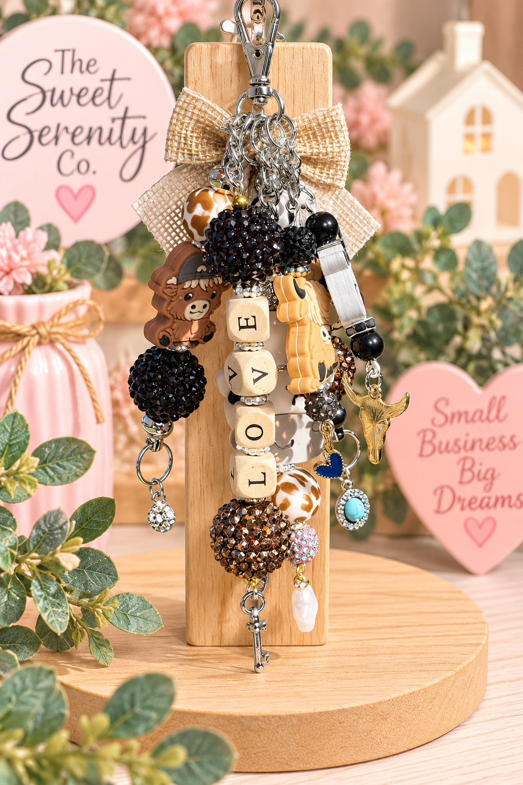 Handmade Cow Keychains & Purse Charms – Unique Gifts for All