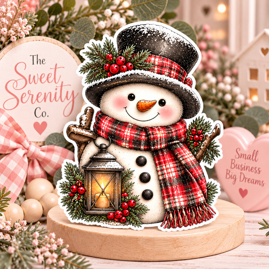 Charming Snowman Christmas Sticker