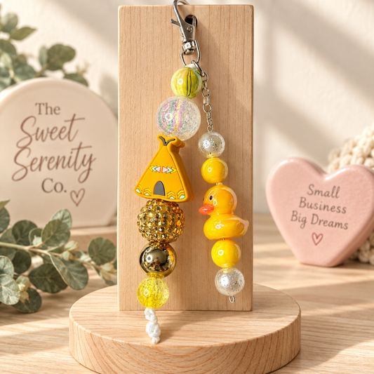 Handmade Yellow Duck Keychain - Cute and Fun Accessory