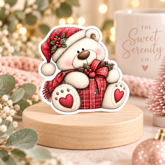 Polar Bear Christmas Sticker