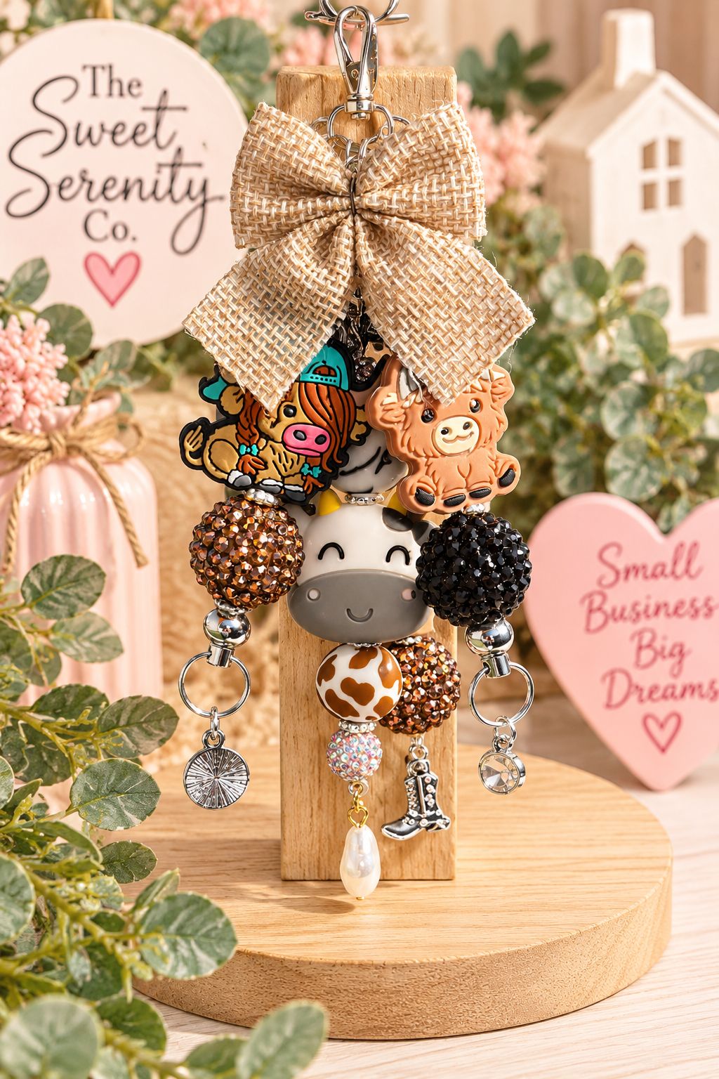 Handmade Cow Keychains & Purse Charms – Unique Gifts for All