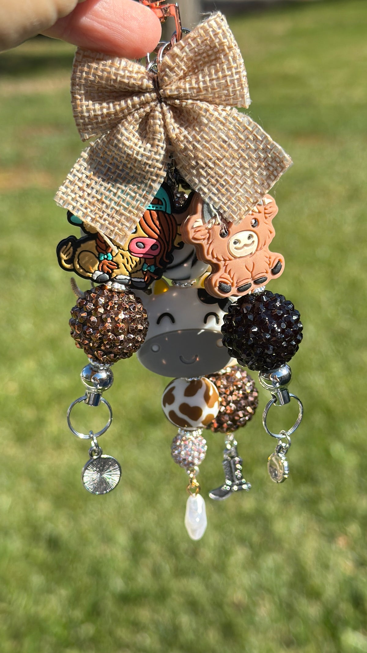 Handmade Cow Keychains & Purse Charms – Unique Gifts for All